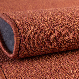 Terracotta 7' x 10' Everyday Solid Rectangle Area Rug 100% Polypropylene With Felt Backing Easy Clean Simple Carpet for Minimalist Room Decorating for Sale at Rug Engine