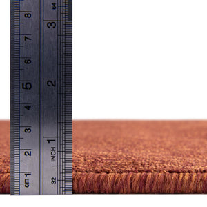 Terracotta 5' 3 x 5' 3 Everyday Solid Square Area Rug 100% Polypropylene With Felt Backing Easy Clean Simple Carpet for Minimalist Room Decorating for Sale at Rug Engine