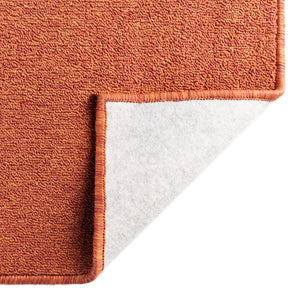 Terracotta 5' 3 x 5' 3 Everyday Solid Square Area Rug 100% Polypropylene With Felt Backing Easy Clean Simple Carpet for Minimalist Room Decorating for Sale at Rug Engine