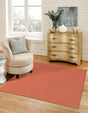 Terracotta 5' 3 x 5' 3 Everyday Solid Square Area Rug 100% Polypropylene With Felt Backing Easy Clean Simple Carpet for Minimalist Room Decorating for Sale at Rug Engine