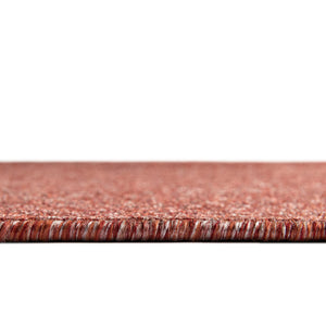 Rust Red 5' 3 x 8' Everyday Solid Rectangle Area Rug 100% Polypropylene With Felt Backing Easy Clean Simple Carpet for Minimalist Room Decorating for Sale at Rug Engine