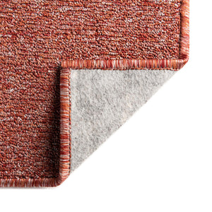 Rust Red 2' x 3' Everyday Solid Rectangle Area Rug 100% Polypropylene With Felt Backing Easy Clean Simple Carpet for Minimalist Room Decorating for Sale at Rug Engine