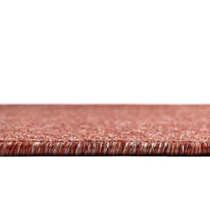 Rust Red 2' 6 x 13' Everyday Solid Runner Area Rug 100% Polypropylene With Felt Backing Easy Clean Simple Carpet for Minimalist Room Decorating for Sale at Rug Engine