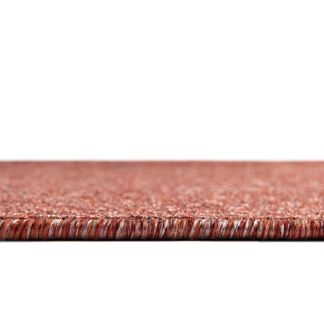 Rust Red 2' 6 x 10' Everyday Solid Runner Area Rug 100% Polypropylene With Felt Backing Easy Clean Simple Carpet for Minimalist Room Decorating for Sale at Rug Engine