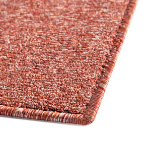 Rust Red 2' 6 x 13' Everyday Solid Runner Area Rug 100% Polypropylene With Felt Backing Easy Clean Simple Carpet for Minimalist Room Decorating for Sale at Rug Engine