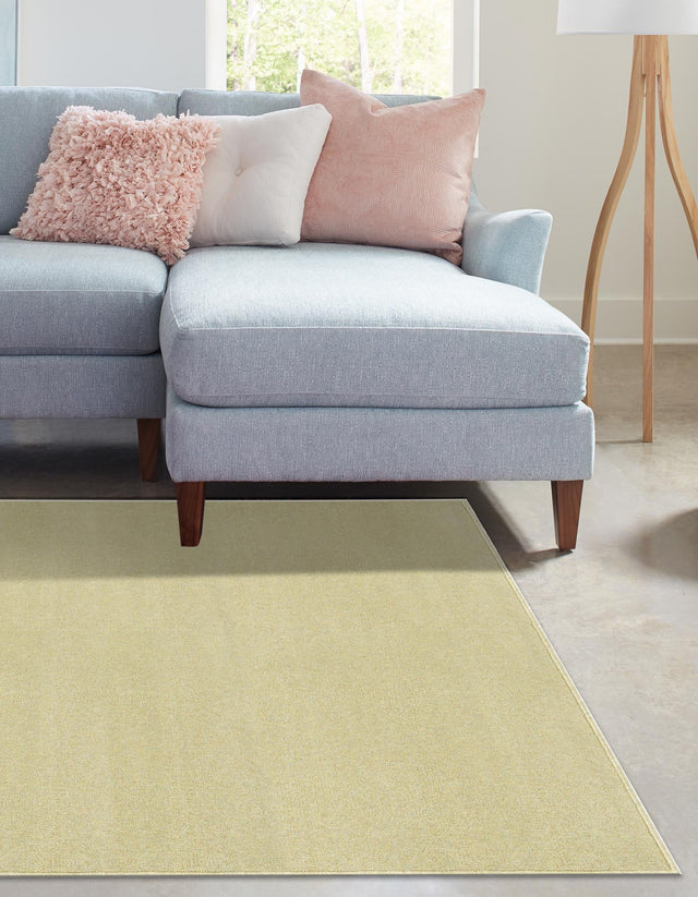 Pastel Green 9' x 12' Everyday Solid Rectangle Area Rug 100% Polypropylene With Felt Backing Easy Clean Simple Carpet for Minimalist Room Decorating for Sale at Rug Engine