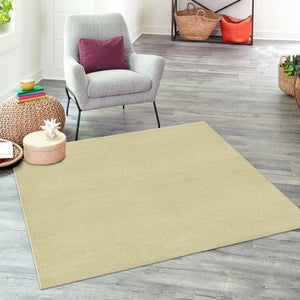Pastel Green 3' 3 x 3' 3 Everyday Solid Square Area Rug 100% Polypropylene With Felt Backing Easy Clean Simple Carpet for Minimalist Room Decorating for Sale at Rug Engine