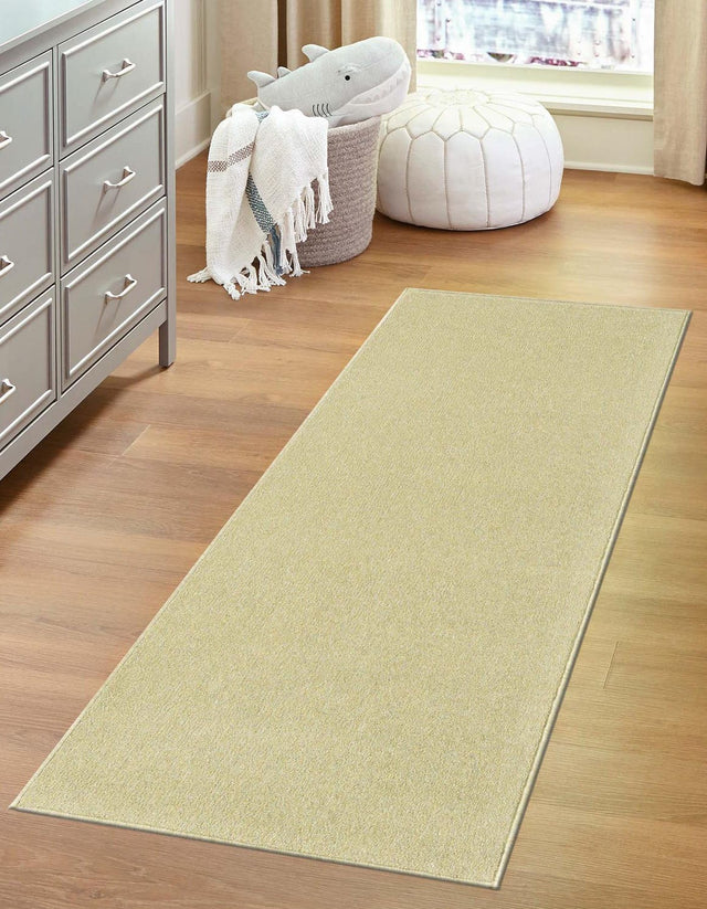 Pastel Green 2' 6 x 20' Everyday Solid Runner Area Rug 100% Polypropylene With Felt Backing Easy Clean Simple Carpet for Minimalist Room Decorating for Sale at Rug Engine