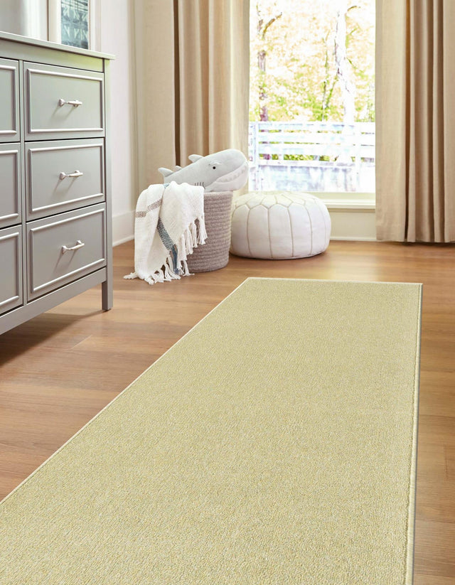 Pastel Green 2' 6 x 20' Everyday Solid Runner Area Rug 100% Polypropylene With Felt Backing Easy Clean Simple Carpet for Minimalist Room Decorating for Sale at Rug Engine