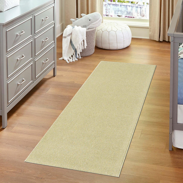 Pastel Green 2' 6 x 20' Everyday Solid Runner Area Rug 100% Polypropylene With Felt Backing Easy Clean Simple Carpet for Minimalist Room Decorating for Sale at Rug Engine