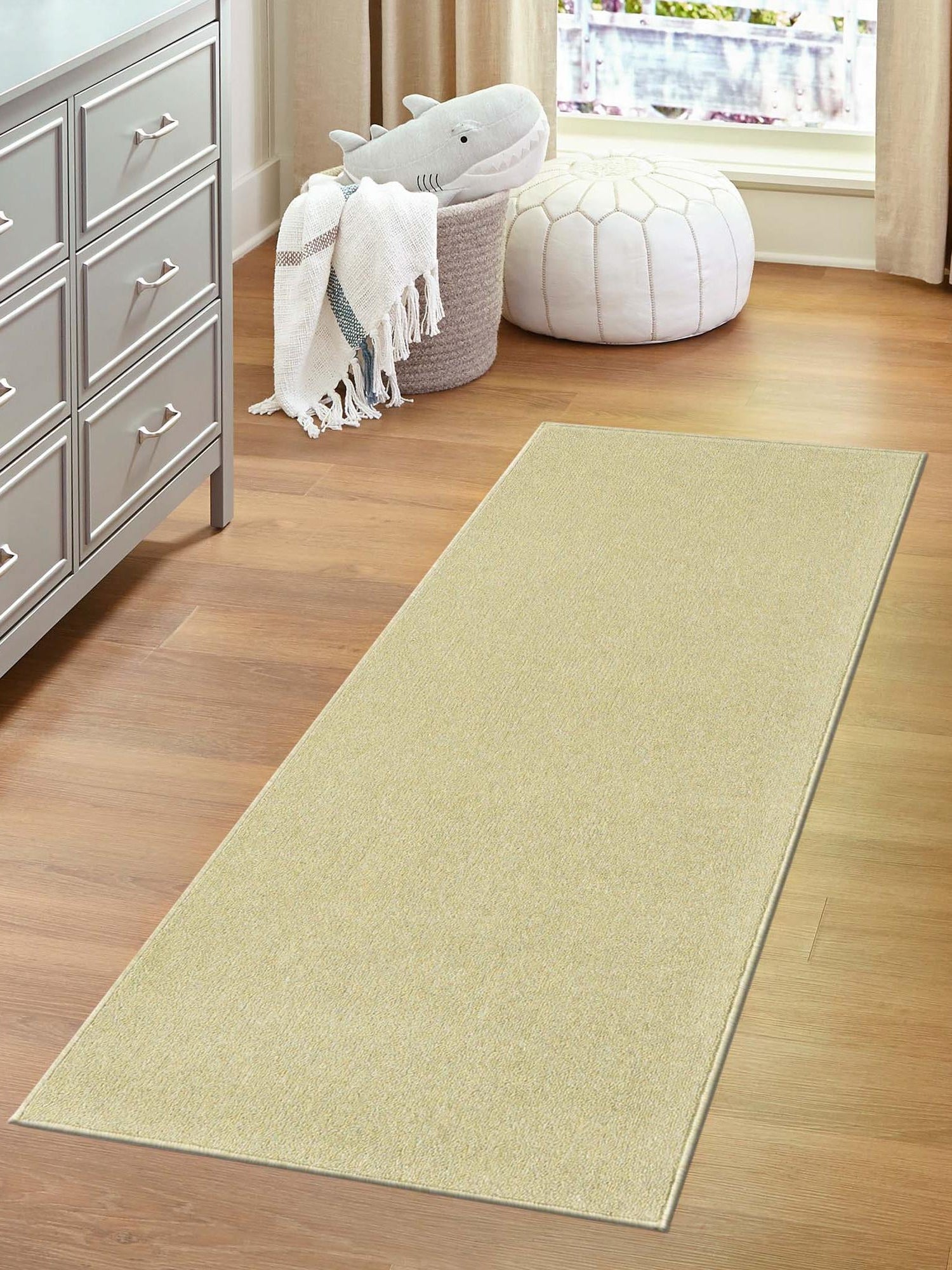 Pastel Green 2' 6 x 16' 5 Everyday Solid Runner Area Rug 100% Polypropylene With Felt Backing Easy Clean Simple Carpet for Minimalist Room Decorating for Sale at Rug Engine
