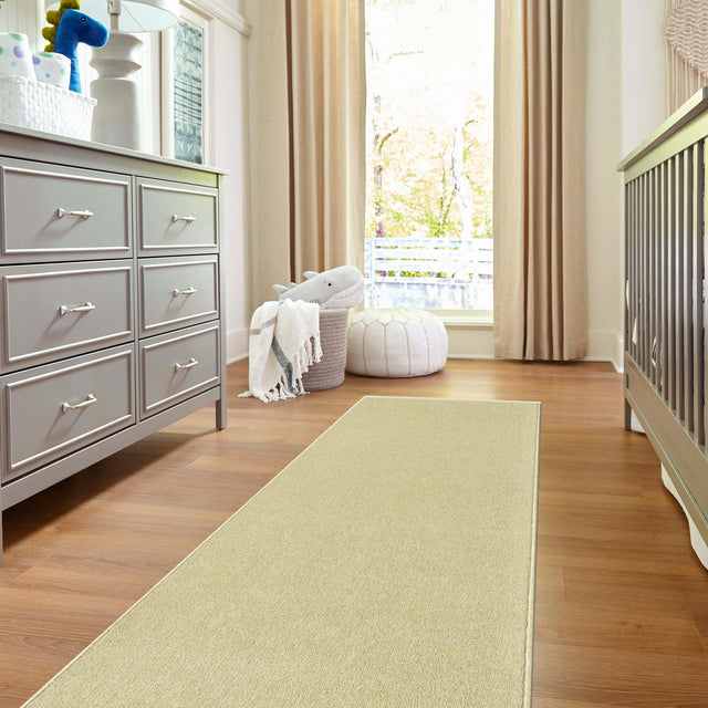 Pastel Green 2' 6 x 16' 5 Everyday Solid Runner Area Rug 100% Polypropylene With Felt Backing Easy Clean Simple Carpet for Minimalist Room Decorating for Sale at Rug Engine