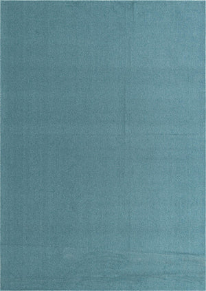 Aquamarine Blue 7' 10 x 11' Everyday Solid Rectangle Area Rug 100% Polypropylene With Felt Backing Easy Clean Simple Carpet for Minimalist Room Decorating for Sale at Rug Engine