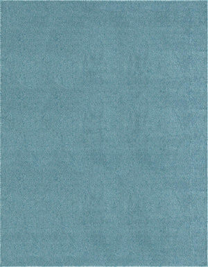 Aquamarine Blue 7' 10 x 10' Everyday Solid Rectangle Area Rug 100% Polypropylene With Felt Backing Easy Clean Simple Carpet for Minimalist Room Decorating for Sale at Rug Engine