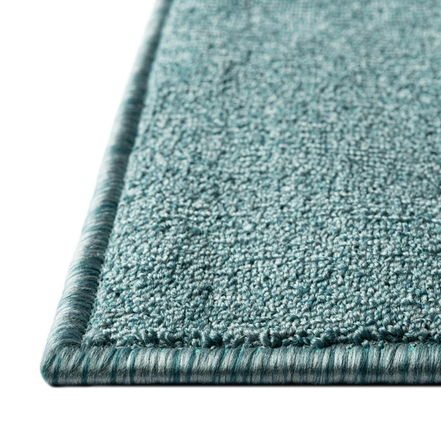 Aquamarine Blue 4' 1 x 6' 1 Everyday Solid Rectangle Area Rug 100% Polypropylene With Felt Backing Easy Clean Simple Carpet for Minimalist Room Decorating for Sale at Rug Engine