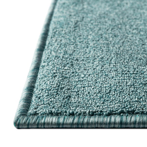 Aquamarine Blue 2' 2 x 3' 1 Everyday Solid Rectangle Area Rug 100% Polypropylene With Felt Backing Easy Clean Simple Carpet for Minimalist Room Decorating for Sale at Rug Engine