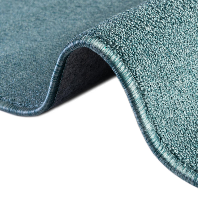 Aquamarine Blue 4' 1 x 6' 1 Everyday Solid Rectangle Area Rug 100% Polypropylene With Felt Backing Easy Clean Simple Carpet for Minimalist Room Decorating for Sale at Rug Engine