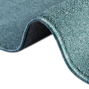 Aquamarine Blue 7' 10 x 11' Everyday Solid Rectangle Area Rug 100% Polypropylene With Felt Backing Easy Clean Simple Carpet for Minimalist Room Decorating for Sale at Rug Engine