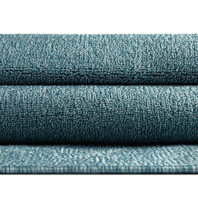Aquamarine Blue 7' 10 x 11' Everyday Solid Rectangle Area Rug 100% Polypropylene With Felt Backing Easy Clean Simple Carpet for Minimalist Room Decorating for Sale at Rug Engine