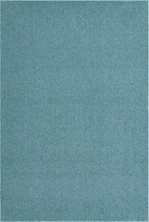 Aquamarine Blue 4' 1 x 6' 1 Everyday Solid Rectangle Area Rug 100% Polypropylene With Felt Backing Easy Clean Simple Carpet for Minimalist Room Decorating for Sale at Rug Engine