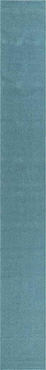 Aquamarine Blue 2' 6 x 16' 5 Everyday Solid Runner Area Rug 100% Polypropylene With Felt Backing Easy Clean Simple Carpet for Minimalist Room Decorating for Sale at Rug Engine