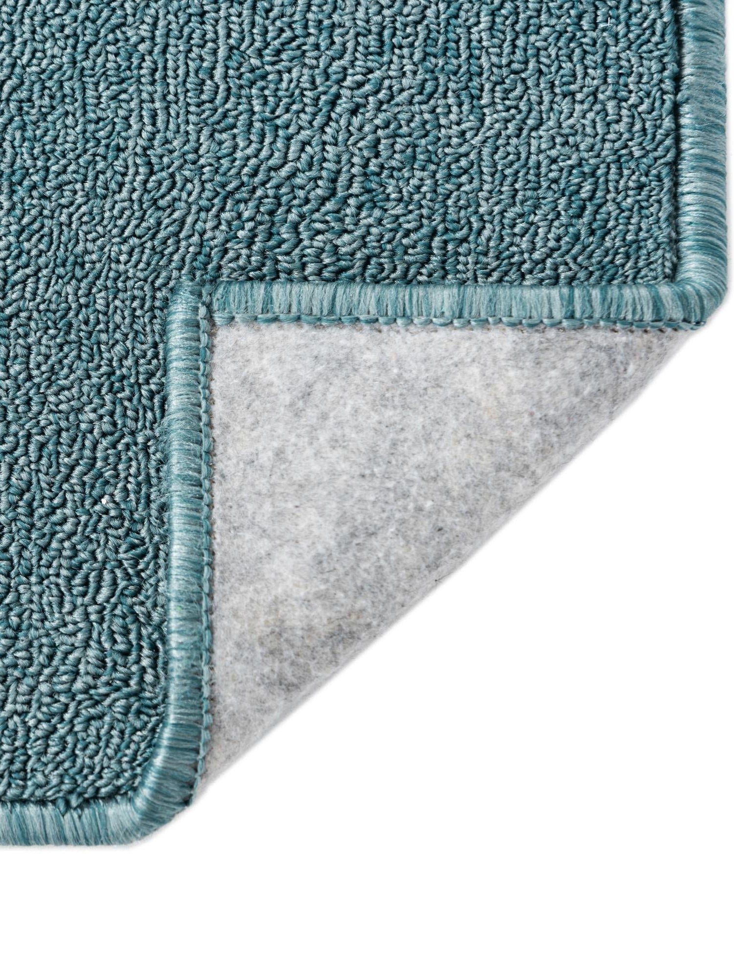 Aquamarine Blue 2' 6 x 10' Everyday Solid Runner Area Rug 100% Polypropylene With Felt Backing Easy Clean Simple Carpet for Minimalist Room Decorating for Sale at Rug Engine