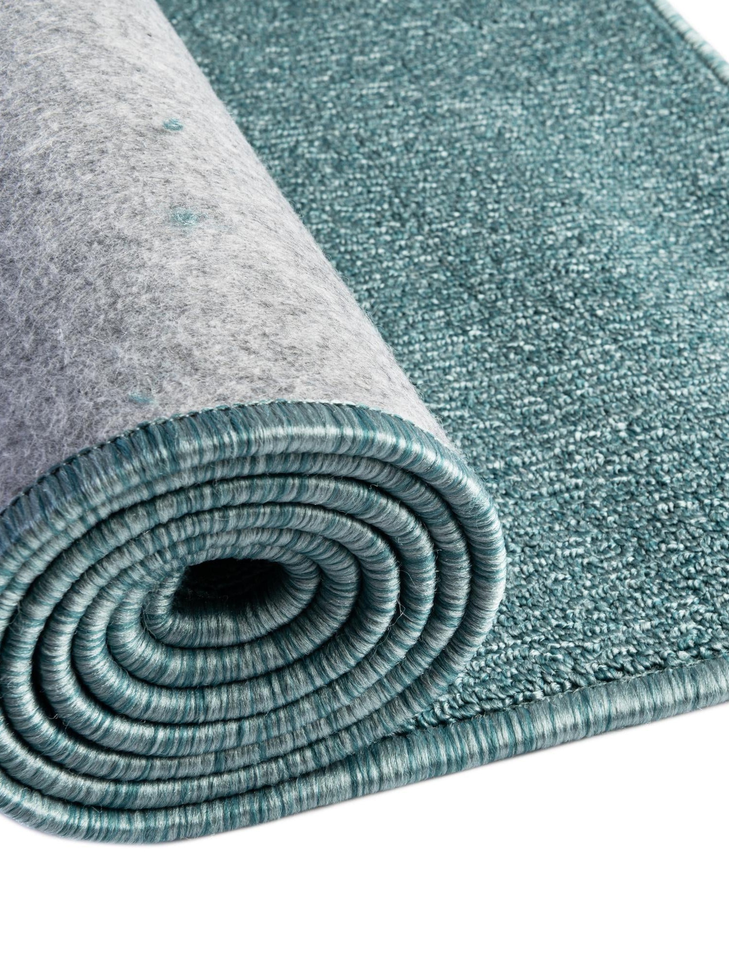 Aquamarine Blue 2' 6 x 16' 5 Everyday Solid Runner Area Rug 100% Polypropylene With Felt Backing Easy Clean Simple Carpet for Minimalist Room Decorating for Sale at Rug Engine