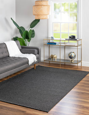 Charcoal 2' 2 x 3' 1 Everyday Solid Rectangle Area Rug 100% Polypropylene With Felt Backing Easy Clean Simple Carpet for Minimalist Room Decorating for Sale at Rug Engine