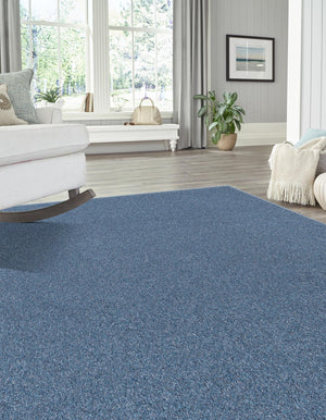 Azure Blue 2' 2 x 3' 1 Everyday Solid Rectangle Area Rug 100% Polypropylene With Felt Backing Easy Clean Simple Carpet for Minimalist Room Decorating for Sale at Rug Engine