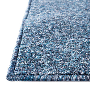 Azure Blue 7' x 7' Everyday Solid Square Area Rug 100% Polypropylene With Felt Backing Easy Clean Simple Carpet for Minimalist Room Decorating for Sale at Rug Engine