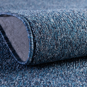 Azure Blue 2' 6 x 16' 5 Everyday Solid Runner Area Rug 100% Polypropylene With Felt Backing Easy Clean Simple Carpet for Minimalist Room Decorating for Sale at Rug Engine