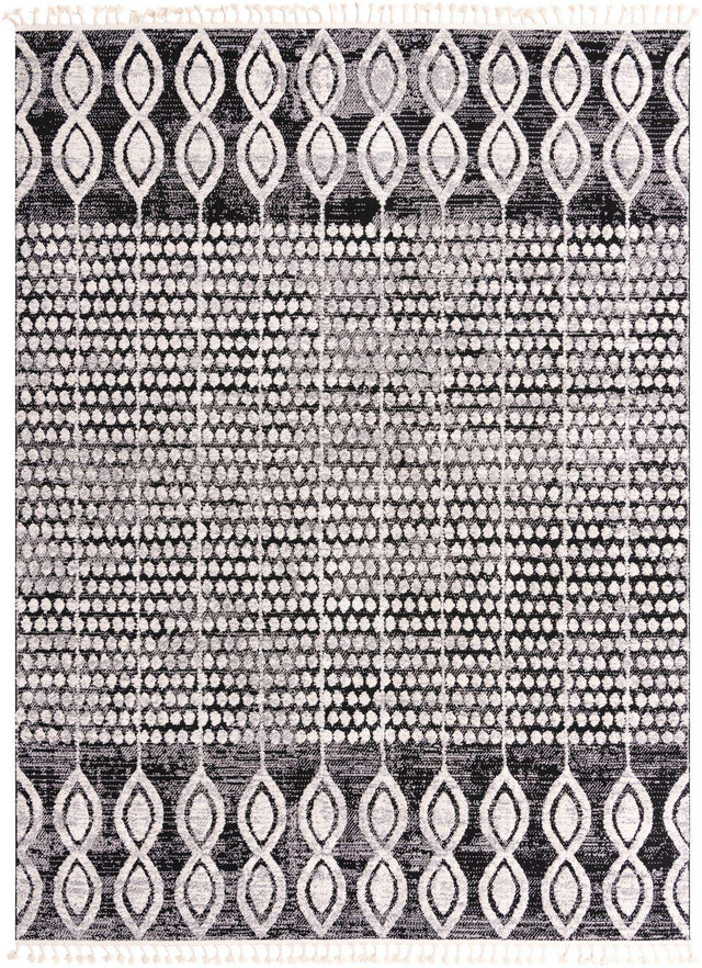 Charcoal 9' x 12' Cherokee Rectangle Area Rug 100% Polypropylene With Cotton Backing Modern Geometric Carpet for Home Decor Interior Design Rooms for Sale at Rug Engine