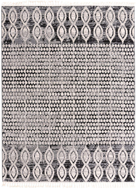 Charcoal 7' 10 x 10' Cherokee Rectangle Area Rug 100% Polypropylene With Cotton Backing Modern Geometric Carpet for Home Decor Interior Design Rooms for Sale at Rug Engine