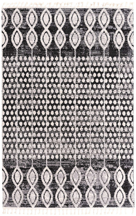 Charcoal 6' x 9' Cherokee Rectangle Area Rug 100% Polypropylene With Cotton Backing Modern Geometric Carpet for Home Decor Interior Design Rooms for Sale at Rug Engine