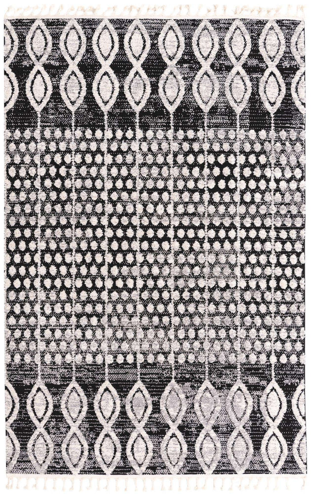Charcoal 6' x 9' Cherokee Rectangle Area Rug 100% Polypropylene With Cotton Backing Modern Geometric Carpet for Home Decor Interior Design Rooms for Sale at Rug Engine