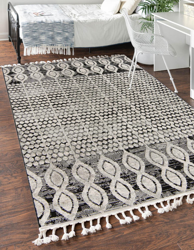 Charcoal 2' x 3' 2 Cherokee Rectangle Area Rug 100% Polypropylene With Cotton Backing Modern Geometric Carpet for Home Decor Interior Design Rooms for Sale at Rug Engine
