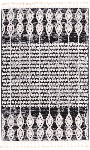 Charcoal 4' x 6' Cherokee Rectangle Area Rug 100% Polypropylene With Cotton Backing Modern Geometric Carpet for Home Decor Interior Design Rooms for Sale at Rug Engine