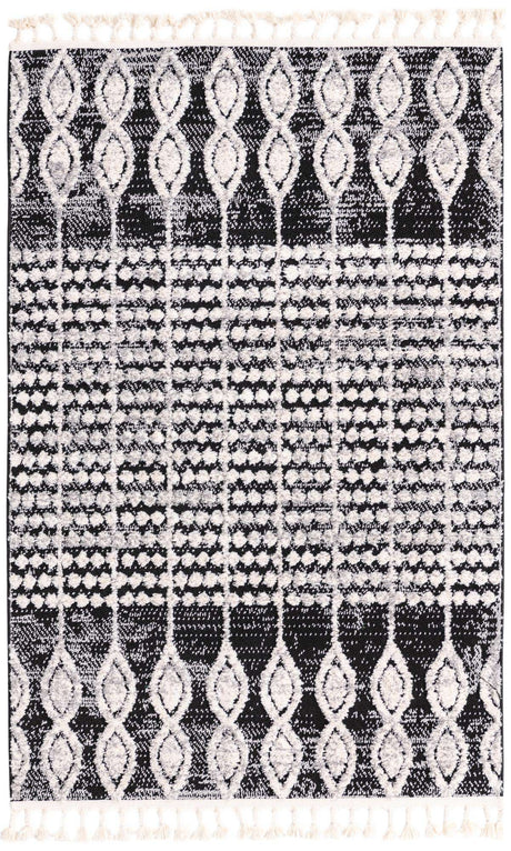 Charcoal 4' x 6' Cherokee Rectangle Area Rug 100% Polypropylene With Cotton Backing Modern Geometric Carpet for Home Decor Interior Design Rooms for Sale at Rug Engine