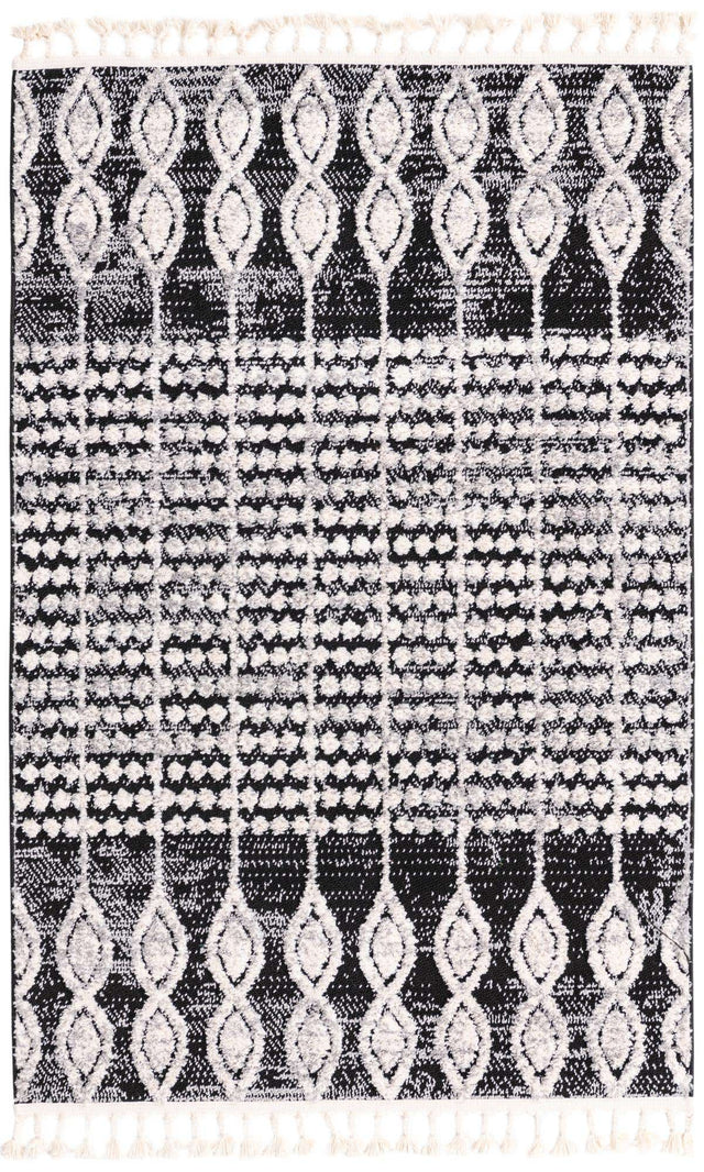 Charcoal 4' x 6' Cherokee Rectangle Area Rug 100% Polypropylene With Cotton Backing Modern Geometric Carpet for Home Decor Interior Design Rooms for Sale at Rug Engine