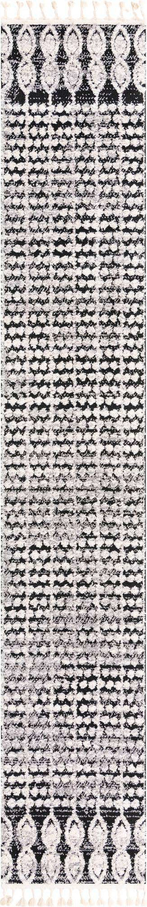 Charcoal 2' x 12' Cherokee Runner Area Rug 100% Polypropylene With Cotton Backing Modern Geometric Carpet for Home Decor Interior Design Rooms for Sale at Rug Engine