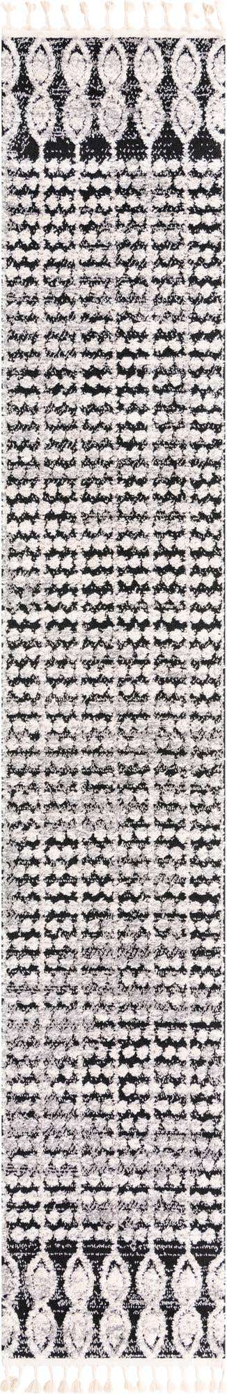 Charcoal 2' x 12' Cherokee Runner Area Rug 100% Polypropylene With Cotton Backing Modern Geometric Carpet for Home Decor Interior Design Rooms for Sale at Rug Engine