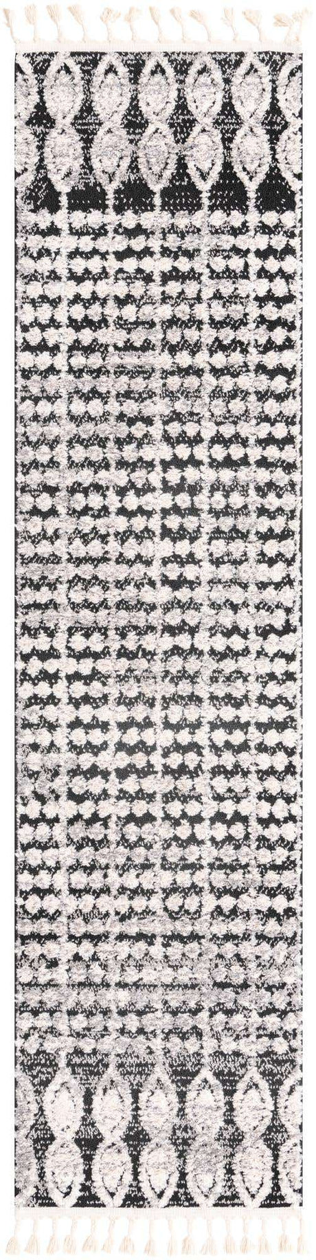 Charcoal 2' x 8' Cherokee Runner Area Rug 100% Polypropylene With Cotton Backing Modern Geometric Carpet for Home Decor Interior Design Rooms for Sale at Rug Engine