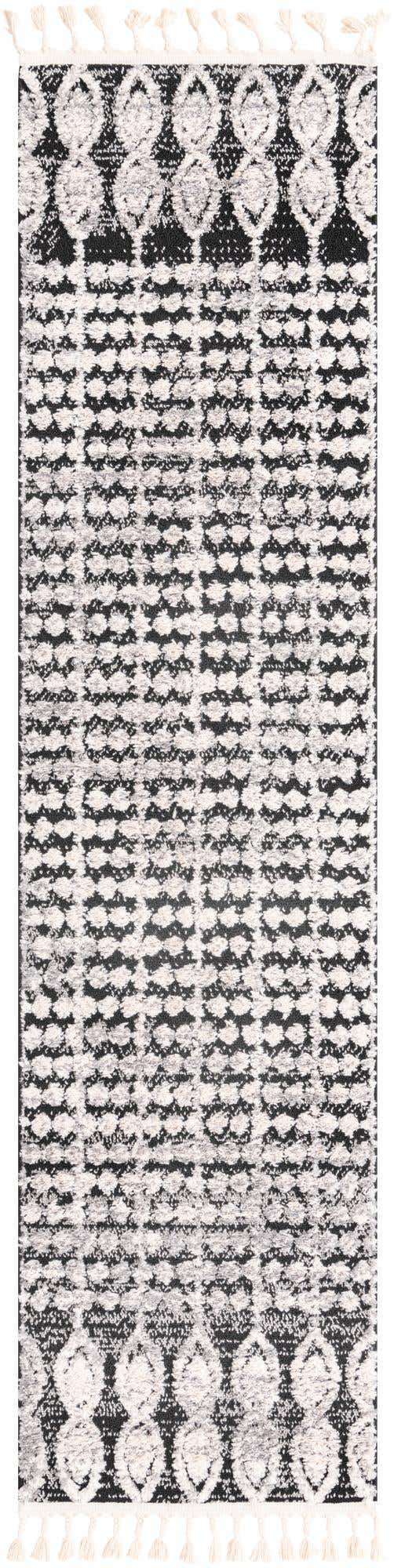 Charcoal 2' x 8' Cherokee Runner Area Rug 100% Polypropylene With Cotton Backing Modern Geometric Carpet for Home Decor Interior Design Rooms for Sale at Rug Engine