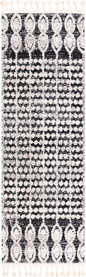 Charcoal 2' x 6' Cherokee Runner Area Rug 100% Polypropylene With Cotton Backing Modern Geometric Carpet for Home Decor Interior Design Rooms for Sale at Rug Engine