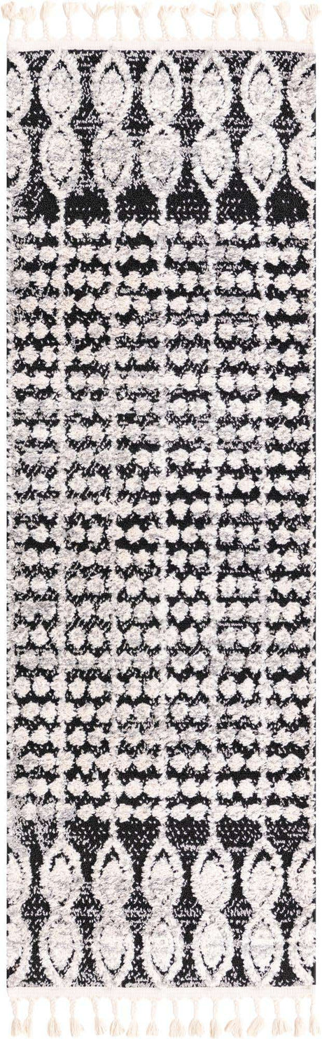 Charcoal 2' x 6' Cherokee Runner Area Rug 100% Polypropylene With Cotton Backing Modern Geometric Carpet for Home Decor Interior Design Rooms for Sale at Rug Engine