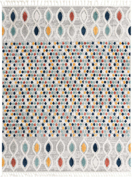 Multicolor 8' x 10' Cherokee Rectangle Area Rug 100% Polypropylene With Cotton Backing Modern Geometric Carpet for Home Decor Interior Design Rooms for Sale at Rug Engine