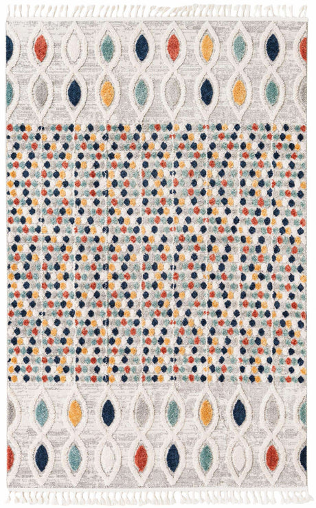 Multicolor 6' x 9' Cherokee Rectangle Area Rug 100% Polypropylene With Cotton Backing Modern Geometric Carpet for Home Decor Interior Design Rooms for Sale at Rug Engine