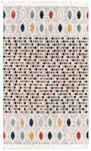 Multicolor 5' 3 x 8' Cherokee Rectangle Area Rug 100% Polypropylene With Cotton Backing Modern Geometric Carpet for Home Decor Interior Design Rooms for Sale at Rug Engine