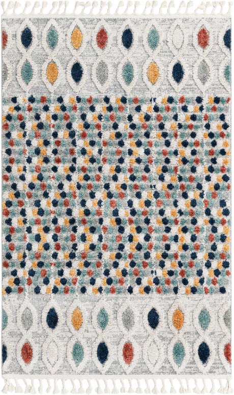 Multicolor 4' x 6' Cherokee Rectangle Area Rug 100% Polypropylene With Cotton Backing Modern Geometric Carpet for Home Decor Interior Design Rooms for Sale at Rug Engine