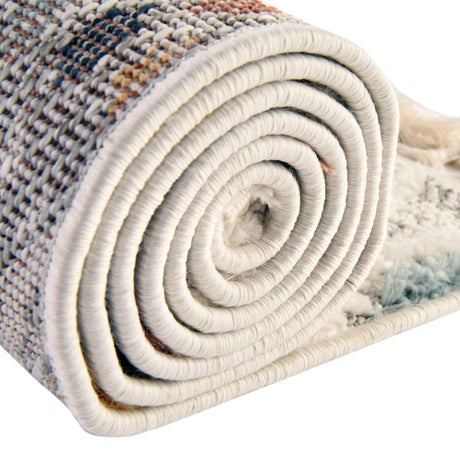 Multicolor 7' x 7' Cherokee Round Area Rug 100% Polypropylene With Cotton Backing Modern Geometric Carpet for Home Decor Interior Design Rooms for Sale at Rug Engine